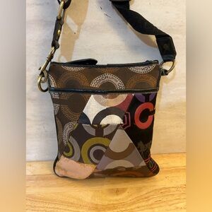 Coach Patchwork Crossbody Bag, “C” Logos, Geometric Circles